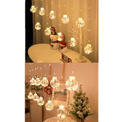 中古 iikuru クリスマス 飾り LED ライト 2個セット 室内 イルミネーション 飾り付け 吊り下げ 装飾 USBタイ 即納