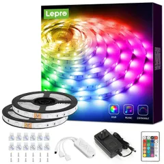 【即納】Lepro ledテープライト 10m*2本 20m 600連 RGB テープライト 音楽ledテープ 音楽と同期 誕生