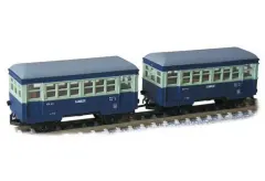 【中古】鉄道模型 1/150 銚子電気鉄道 ハフ1・ハフ2 客車セット(1960年代前期仕様/車体色：青電色) [910 新着