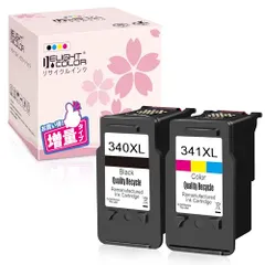 【Delightcolor】再生インク Canon（キャノン）用BC-340 XL+BC-341 XL（ブラック+カラー 新着