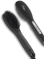【激安】SALONMOON ヒートブラシ ブラシアイロン 【31段階調節 80-230℃】 ヘアアイロンブラシ マイナスイオン 