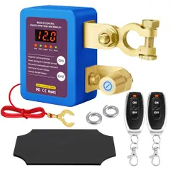 【即納】【12V/24V対応】バッテリーキルスイッチ リモートコントローラー付き 自動切断リレー 240A/500A バッテリー