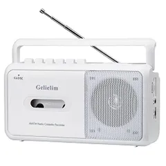 【即納】Gelielim ラジカセ FM/AM/ワイドFM対応 カセットテープ再生/録音 ポータブルカセットプレーヤー AC10