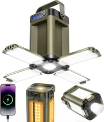 LED ランタン 充電式 【ソーラー充電・5面同時照射・2400ルーメン高輝度】 キャンプランタン キャンプ ライト 折 アウトレット