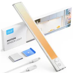 LROLTEF 人感センサーライト 室内 LEDライト 充電式 マグネット 20cm 3色切替 電球色 昼白色 昼光色 ｜在庫あり