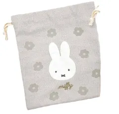 マリモクラフト miffy ミッフィー チェリーフルールシリーズ 巾着 グレー 約W170×H200mm DBM-259｜在庫あり