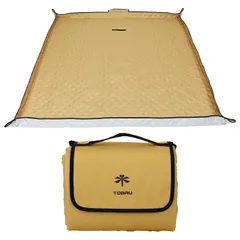 【期間限定】[TOBAU] レジャーシート 厚手 フチ自立 200×200cm 大判 アルミ 防水 キルティング アウトドア インナ