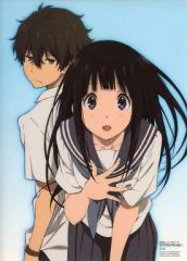 중고 ポスター アニメ A4ミニクリアポスター 折木奉太郎＆千反田える 「氷菓」 月刊ニュータイプ2012年8月号付録