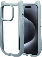 ラスタバナナ iPhone 15 Pro Max ケース 猫耳 スモーキーブルー 7699IP361PHB セール