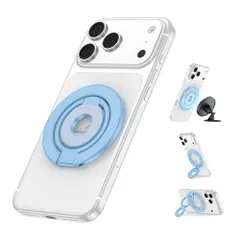 Magsafe対応 薄型シリコンスマホグリップスタンド ホールドリング 落下防止リング スタンド機能 360度回転 スマ｜在庫あり