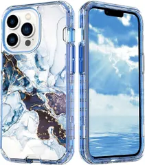 【送料無料】MuZiF iPhone 13 Pro Max ケース 大理石柄 耐衝撃 全面保護 黄変防止