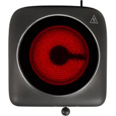 東京Deco 1口 卓上クッキングヒーター 1000W 電気 コンロ コンパクト 15?19cm対応 ブラック [100 新着