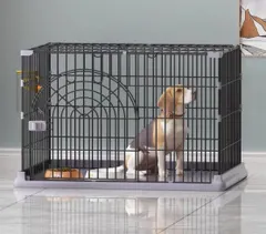 N&S ペットケージ サークル トレー付き 屋根付き 猫 犬 小型犬 超小型犬 うさぎ 室内用 コンパクト 幅76×奥行 アウトレット