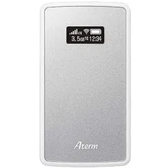 中古 NECプラットフォームズ Aterm Wi-Fi モバイルルーター tri band MP02LN SW メタリックシル 即納