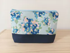 【激安】ポーチ　あじさい柄