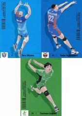 중고 ポスター 2.及川徹＆百沢雄大＆五色工 「ハイキュー!! A4ポスターコレクション VリーグVer.」