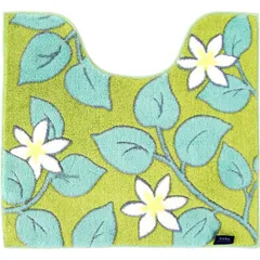 【即納】オカ トイレマット ノルン 約55×60cm 吸水 抗菌 防臭 グリーン [1. グリーン] [a. トイレマット(レギ