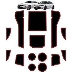 K◆(Jusby) ホンダ 新型シビック TypeR & RS FL5/FL1専用 インテリアラバーマット レッドライン アウトレット