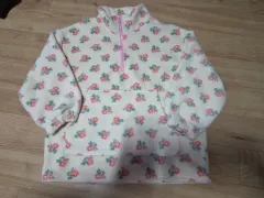 女の子 花柄 フリース ジップアップ 新品 アウトレット