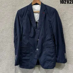 中古 LOUIS CASTEL メンズ ネイビーカラー ジャケット M 即納