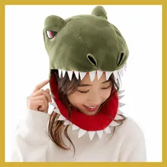 [DOKiDOKi] 恐竜 怪獣 T-REX コスプレ 仮装 帽子 かぶり物 着ぐるみ マスク 写真撮影 おもしろグッズ｜在庫あり