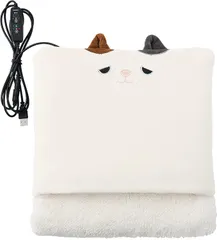 【期間限定】『在庫処分』 リラワークウォーム USBフットウォーマー ミケネコのゆず (全長約30cm) 温かい りぶはあと 電気 