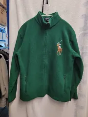 POLO ビッグロゴ フリース ジップアップ アウター キッズ 16-18 レディースXS着用可能 アウトレット