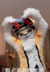 虎　狼　犬　猫　着ぐるみ 　ヘッド ケモノ ファースーツ ぬいぐるみ コスプレ コスチューム Kurumi 一点物 F2 新着