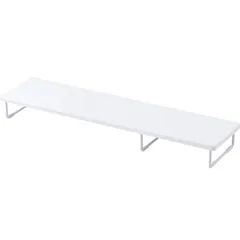 イーサプライ モニター台 パソコン台 幅80cm 奥行20cm 高さ8.5cm 耐荷重10kg シンプル ホワイト EE アウトレット