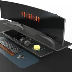 Doowiit モニター台 卓上 2段収納 モニタースタンド 机上台 安定性 PC台 パソコン台 pc キーボード収納  新着