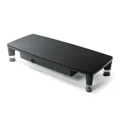 【送料無料】サンワダイレクト モニター台 引き出し付き 高さ調整 幅55cm 耐荷重7kg 100-MR135