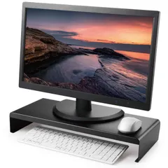 中古 エレコム ディスプレイスタンド モニター台 PC台 幅500×奥行202×高さ82mm 耐荷重:10kg ブラック PC 即納