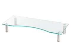 【期間限定】GREEN WEEK グリーンウィーク 厚8mm 強化ガラス PC/TV ディスプレイ モニター 机上台 幅560mm 
