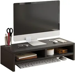 モニター台 机上台 竹目調 耐荷重40kg モニタースタンド キーボード収納付き 高さ14cm 組立簡単 工具不要 デス セール