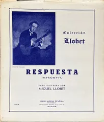 中古 リョベート 応答 (即興曲) (ギターソロ) 輸入楽譜 Llobet Respuesta Impromptu ウニオン・ 即納