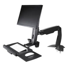 StarTech.com 昇降式モニターアーム／クランプ&グロメット固定方式／1x 27インチVESA規格ディスプレイ対 送料無料