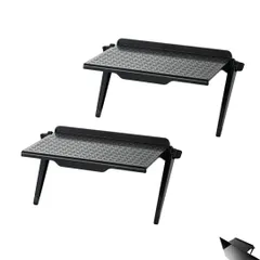 【期間限定】縁ラボ ディスプレイボード テレビ裏 収納ラック モニターシェルフ スマートフォンスタンド 小物 2個セット (ブラック