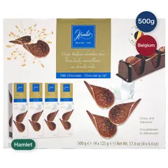 【2セット】ハムレット ベルギー産 クリスピーミルクチョコレート 4 x 125 アウトレット