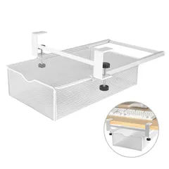 中古 voocye 後付け引き出し テーブル下収納ラック デスク下 収納 引き出し 後付け 机下 穴あけ不要 小物入れ 即納