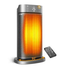 【期間限定】【2026冬新登場・1秒速暖・省エネ】 セラミックヒーター 大風量 1200W 人感センサー 首振り 3段階温度調節 低