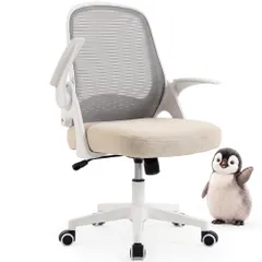 オフィスチェア メッシュ ペンギン デスクチェア 布張り リクライニング パソコンチェア PCチェア ツートンカラー 月｜在庫あり