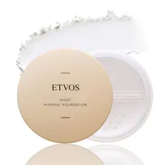 中古 ETVOS(エトヴォス) ナイトミネラルファンデーション 5g (化粧下地 フェイスパウダー ツヤ 皮脂吸収 崩れ防止  即納