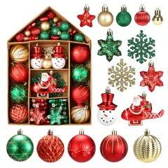 LEMESO クリスマスツリー オーナメント ボール 70個セット クリスマスボール 大容量 ツリー オーナメント クリ｜在庫あり