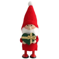 【期間限定】ノルディカ ニッセ クリスマス 木製人形 ハートフルサンタ グリーン×ゴールド★ 156ebec7