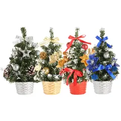 クリスマスツリー ミニ 卓上 ミニツリー 30cm 4点セット クリスマス飾り 小さめ 松ぼっくり オーナメント 装飾品｜在庫あり