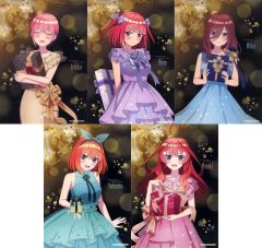 중고 ポスター 全5種セット A3クリアポスター " 쿠지 引き堂 五等分の花嫁 クリスマス 쿠지 」 A賞