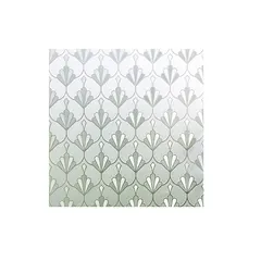 【即納】Rabbitgoo 窓ガラス目隠しフィルム 目隠しシート 窓フィルム (グレーと白の花柄 60x200cm)