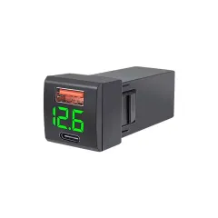 zmart トヨタ互換 緑 QC3.0 USB C PDポート 12V 24V 車載充電器 アクセサリー 電源 ソケット 新着