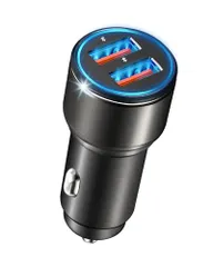 【激安】シガーソケット usb [デュアルQC3.0ポート] NUIKOTI カーチャージャー すべての金属 しがーソケット 合