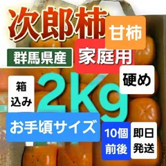 【期間限定】【群馬県産】次郎柿　箱込み2kg(10個前後)